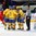 MINSK, BELARUS - MAY 25: Sweden players celebrate after Joakim Lindstrom's  #12 first period goal against Alexander Salak #53 of the Czech Republic during bronze medal game action at the 2014 IIHF Ice Hockey World Championship. (Photo by Andre Ringuette/HHOF-IIHF Images)